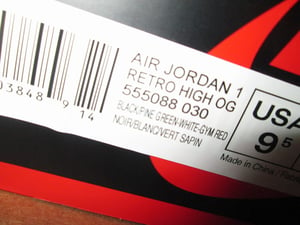 Image of Air Jordan I (1) Retro High OG "Pine Green/Black"