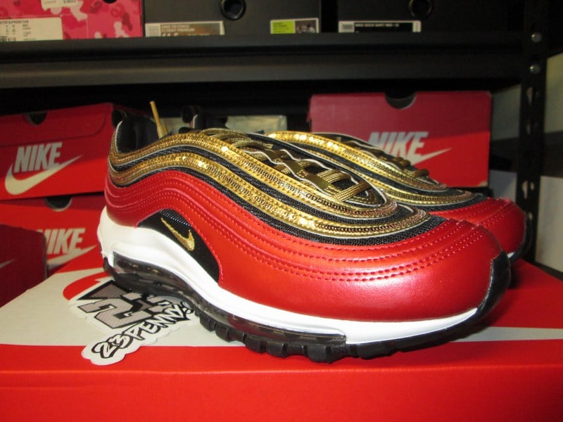 red and gold 97 air max