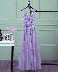 Image 2 of Stylish Purple Tulle Party Dress, New Prom Gown 2020