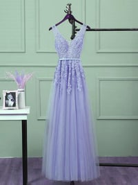 Image 3 of Stylish Purple Tulle Party Dress, New Prom Gown 2020
