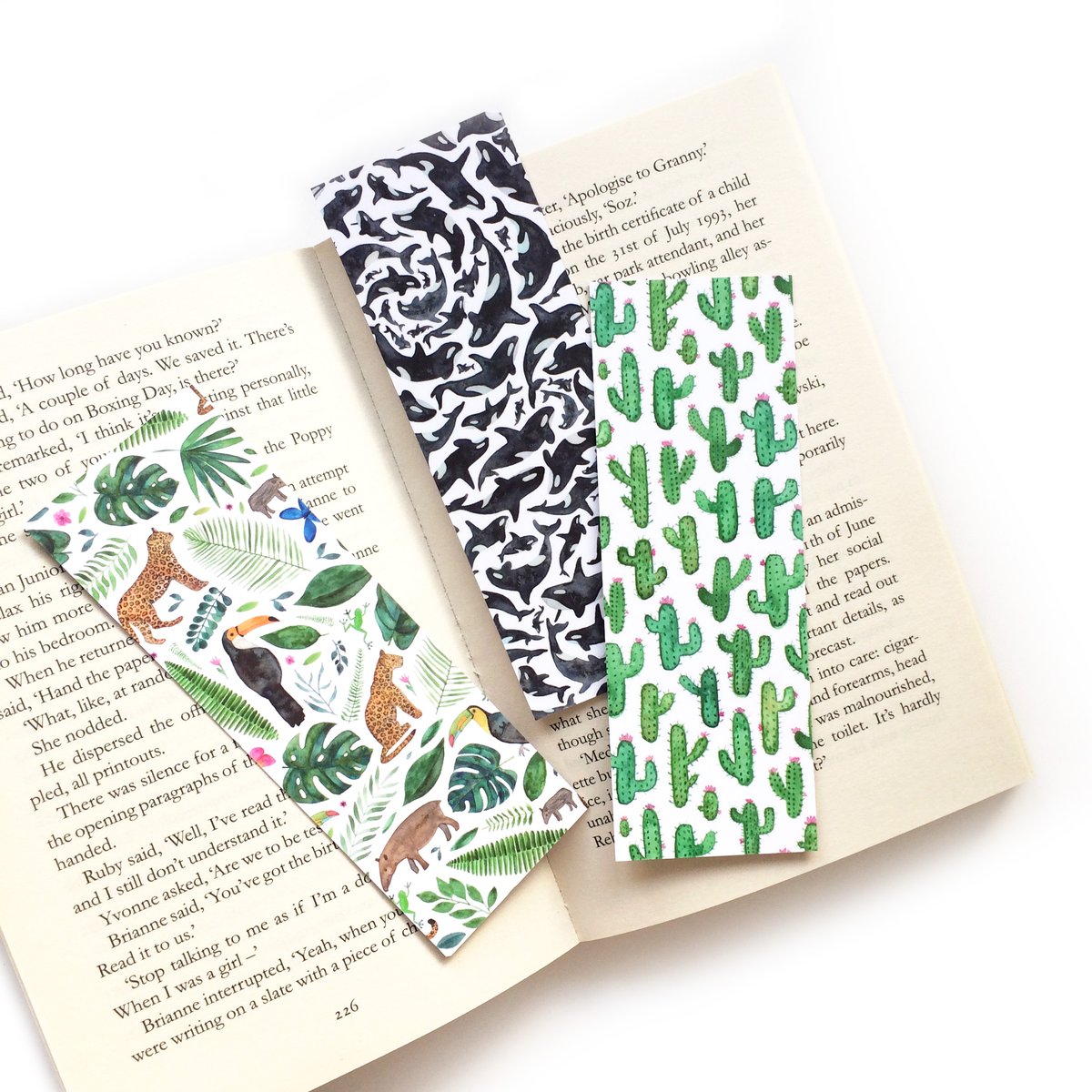 Pack Of Three Double Sided Illustrated Bookmarks Elena O Neill 