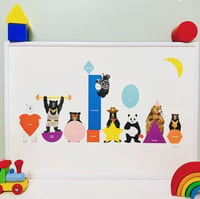 Image 2 of Bears and shapes print