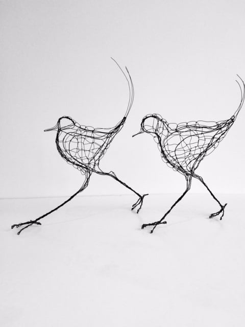 Wire Sanderling Sculptures