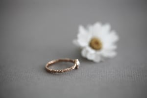 Image of *Made to order* 18ct Rose gold, 4.5mm Rose cut diamond, floral carved ring