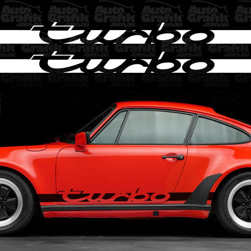 Image of TURBO WIDE BODY SIDE SCRIPT DECAL SET