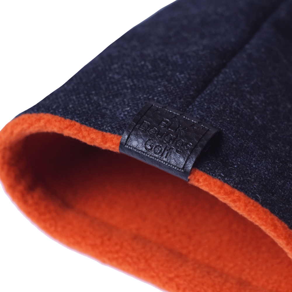 Image of Golf Headcover - Shetland Tweed Dark Blue Salt&Pepper driver head cover, hybrid cover, FW wood cover