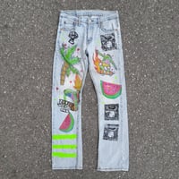 Vintage Levis Hand Doodled Jeans