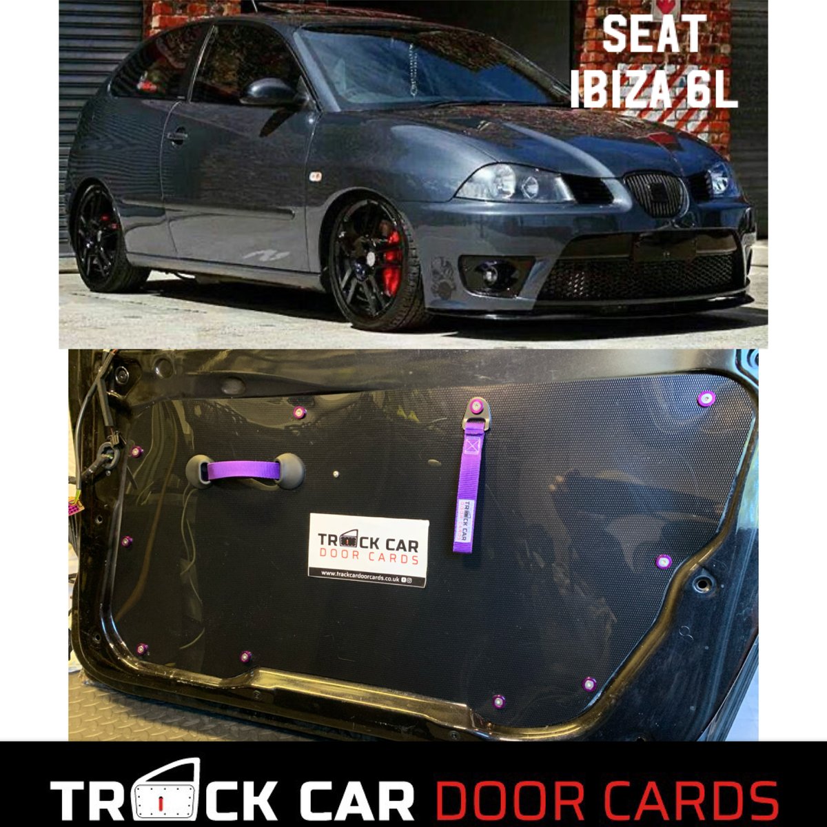 Seat Ibiza 6L - Full OEM version  Custom Made Door Cards & Panels - Track  Car Door Cards