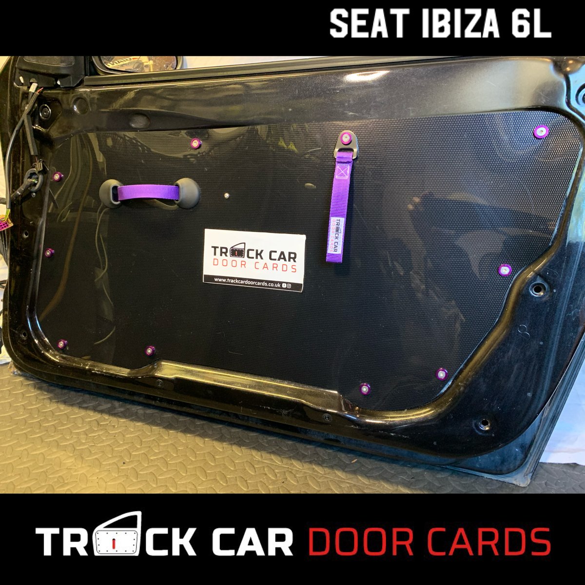 Seat Ibiza 6L - Full OEM version  Custom Made Door Cards & Panels - Track  Car Door Cards