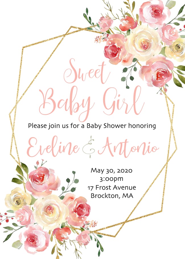 First Birthday Invitation & Baby Shower Invitations & Inserts | Paper ...