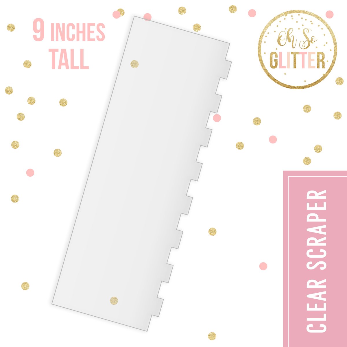 Cake Scraper and smoother Medium STRIPE Oh So Glitter