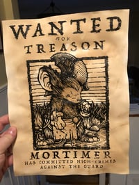 Image 2 of WANTED 'Mortimer' Tea Stained Print