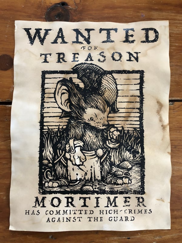 Image of WANTED 'Mortimer' Tea Stained Print