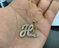 Image 1 of Double Plated Custom Initial Necklace 