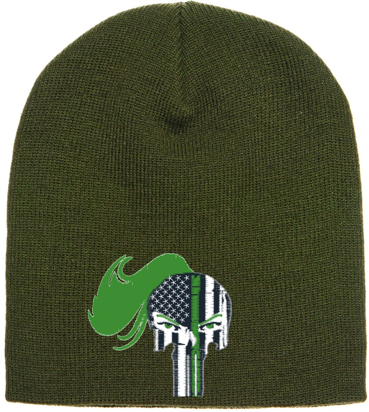 Image of GREEN LINE LADY WARRIOR BEANIES