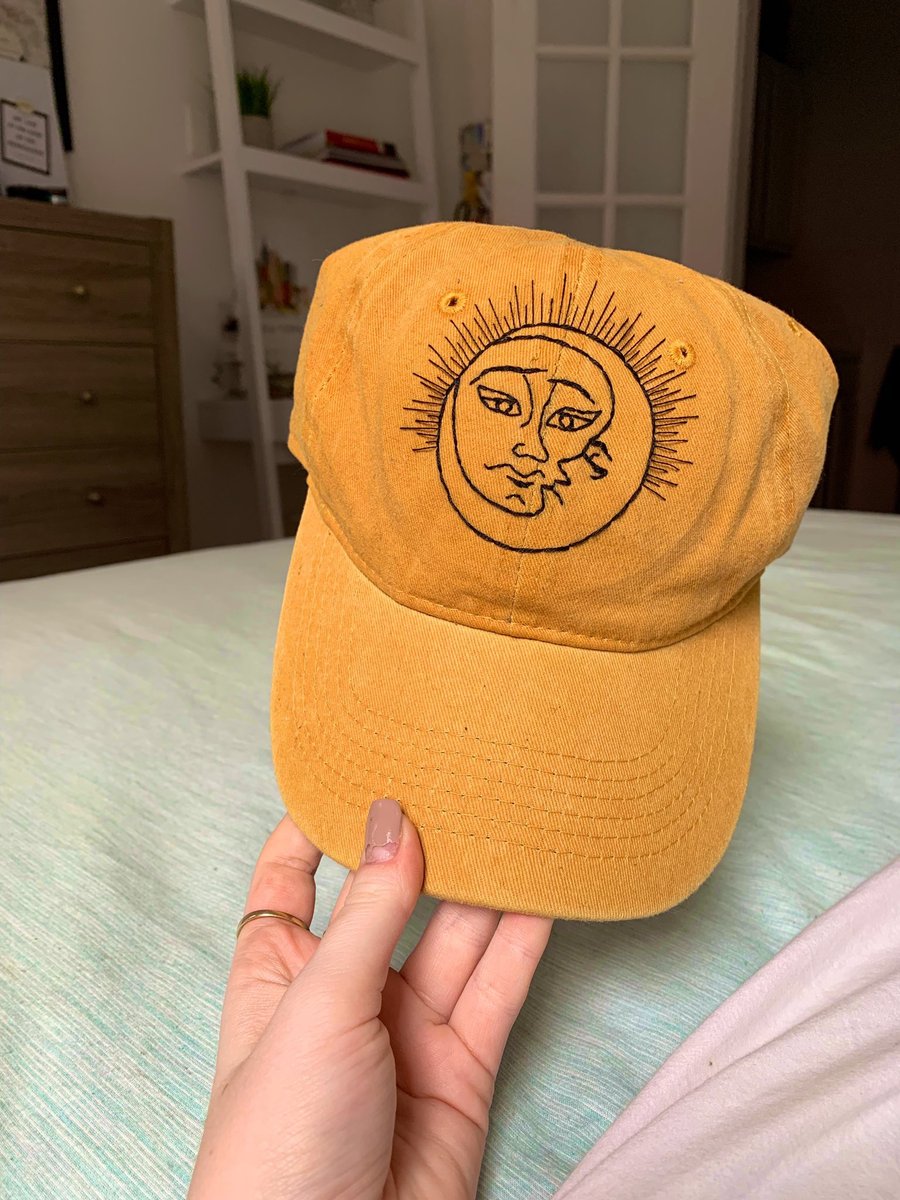 Image of Sun and Moon Embroidered Hat