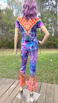 Image 3 of Solar Flare Crop Top and Leggings
