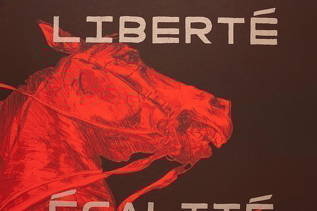 LIBERTÉ ÉGALITÉ FRATERNITÉ <br>5 layer Stone Lithograph<br> 1 x Artist Proof Available