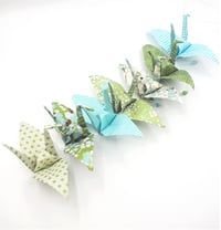 Image 1 of Guirlande Grues Vert/Turquoise