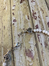 Image 3 of Beachfront Love, anklet starfish butterfly hearts white and silver colored