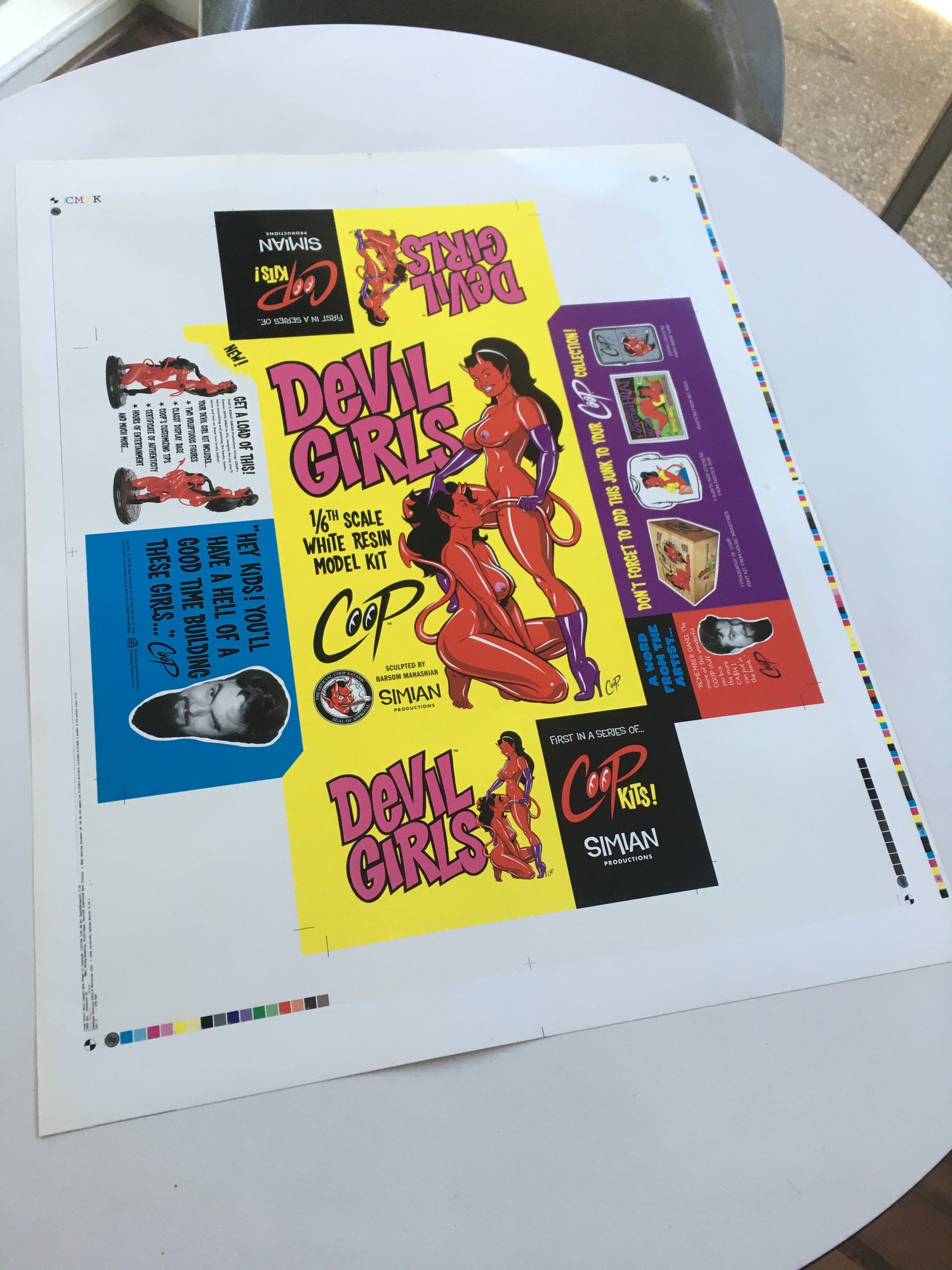 Image of DEVIL GIRLS Model Kit Box Uncut Proof