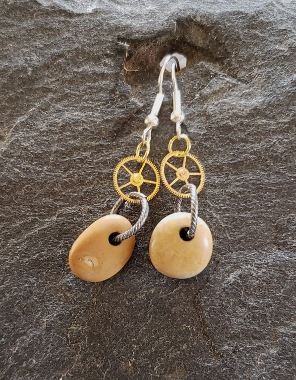 Image of Time Stones earrings, handmade