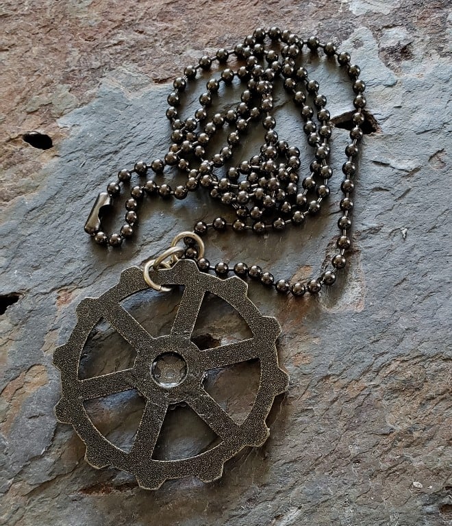 Image of Clockwork Pendant necklace , handmade