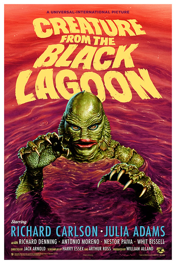 "Creature From the Black Lagoon (variant)"- 24" x 36" limited edition screen print