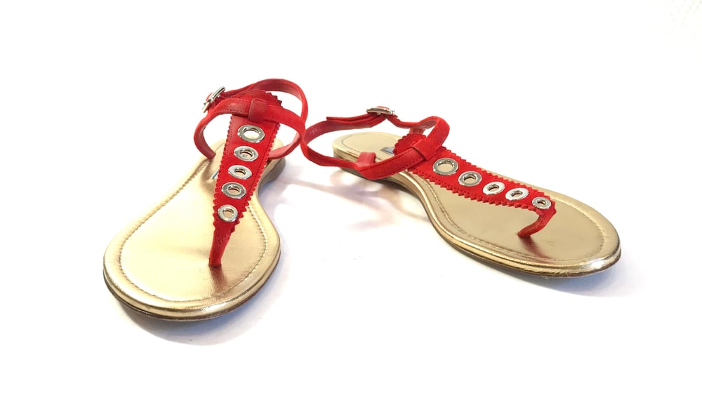 Image of Prada Size 37.5 Sandals 6-1034