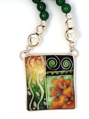 Image of Growth Cloisonné Enamel Necklace