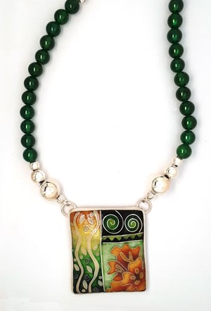 Image of Growth Cloisonné Enamel Necklace