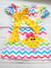 Image of ROCK BOTTOM BLOWOUT SALE-Chick Rainbow Chevron Dress Sizes 2t ONLY available 