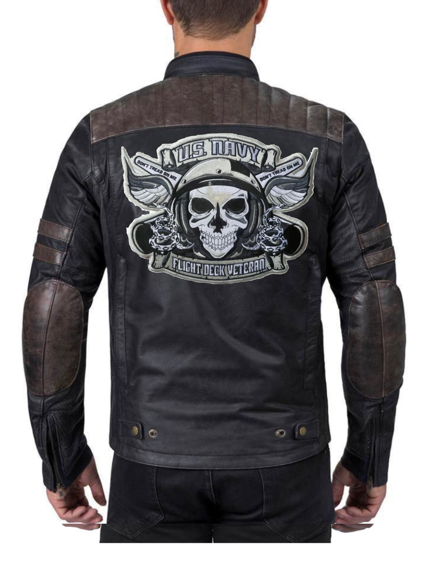 bucket backpack black motorcycle leather patches WOLFPACK No annoying flappy straps BIKER back Patch "Reaper" |