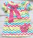 Image of ROCK BOTTOM BLOWOUT SALE - Rabbit Chevron Dress -Sizes 5t and 6t