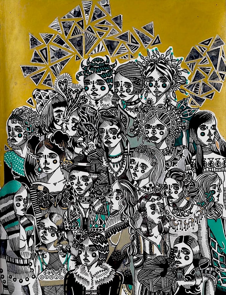 Image of "Faces In A Crowd" print