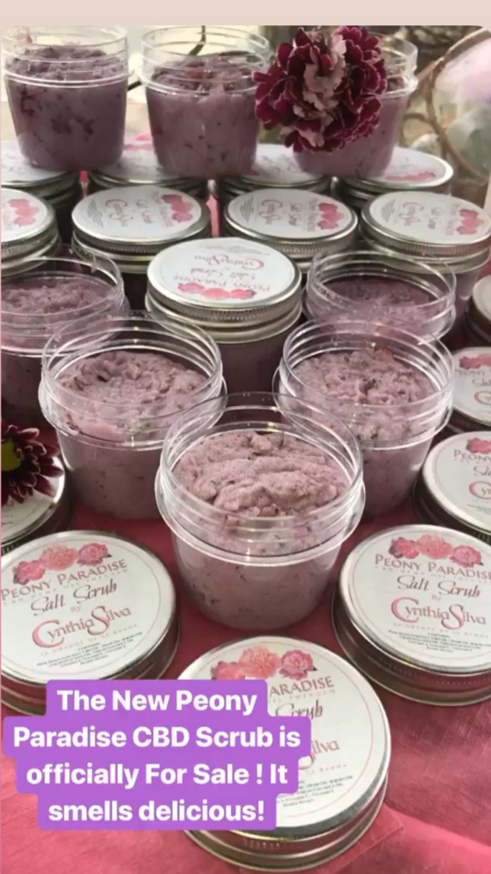 Image of Peony Paradise CBD Body Scrub 