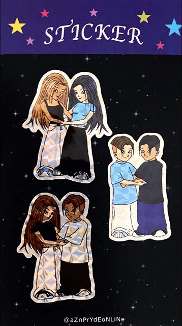 Image of Couple Stickers Set