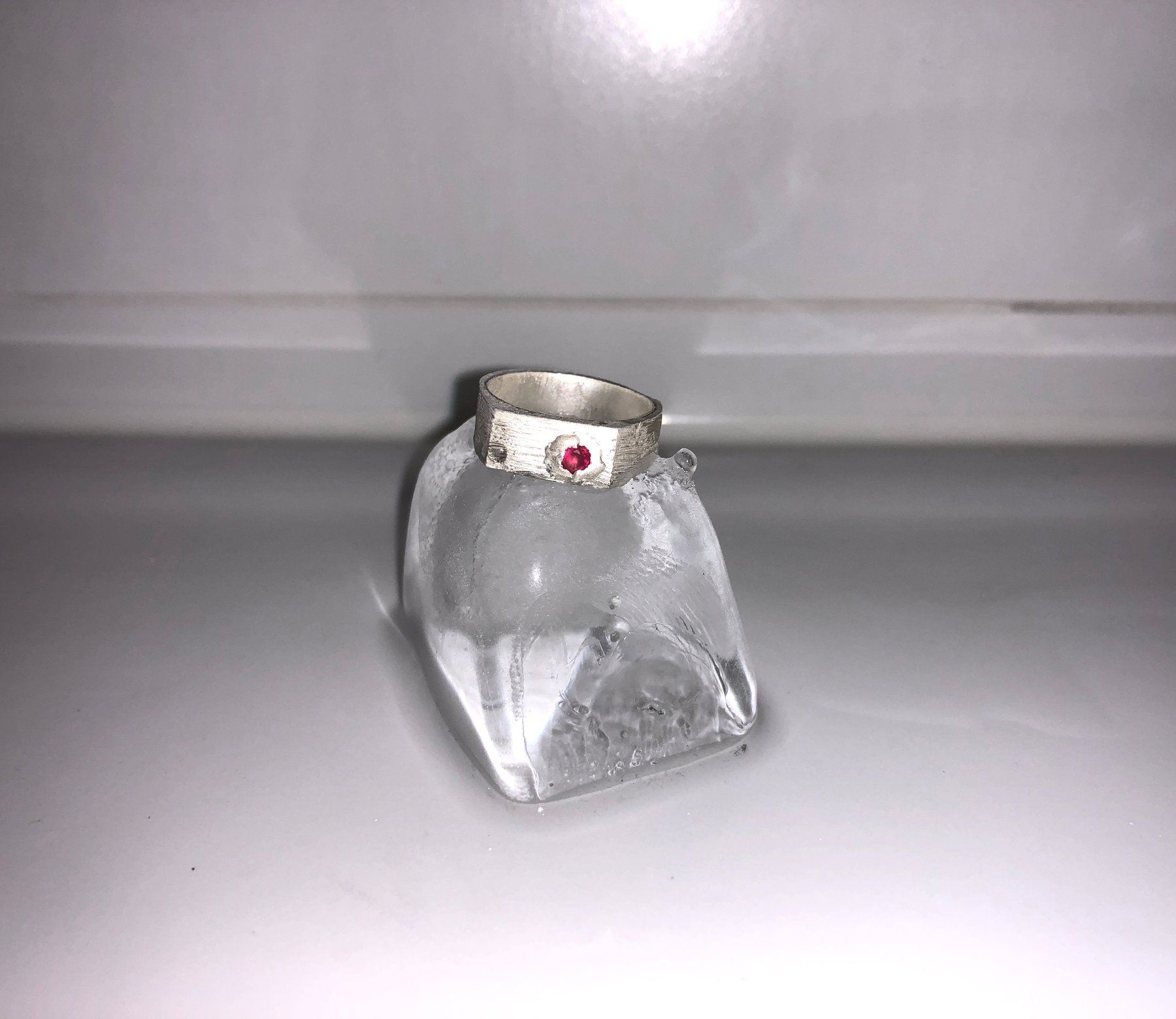 flat ruby ring