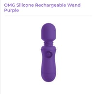 Image 1 of OMG Silicone Rechargeable Wand Purple