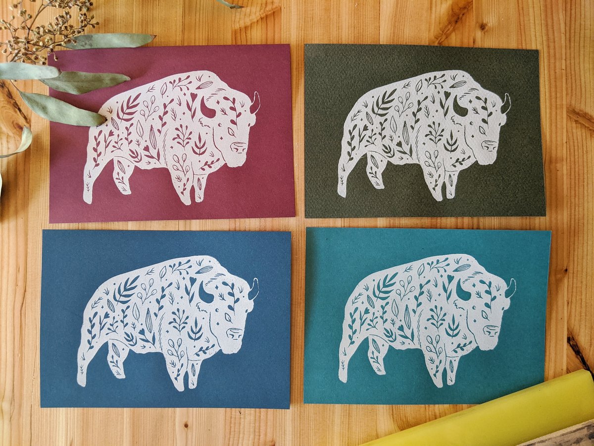 Image of Floral bison print