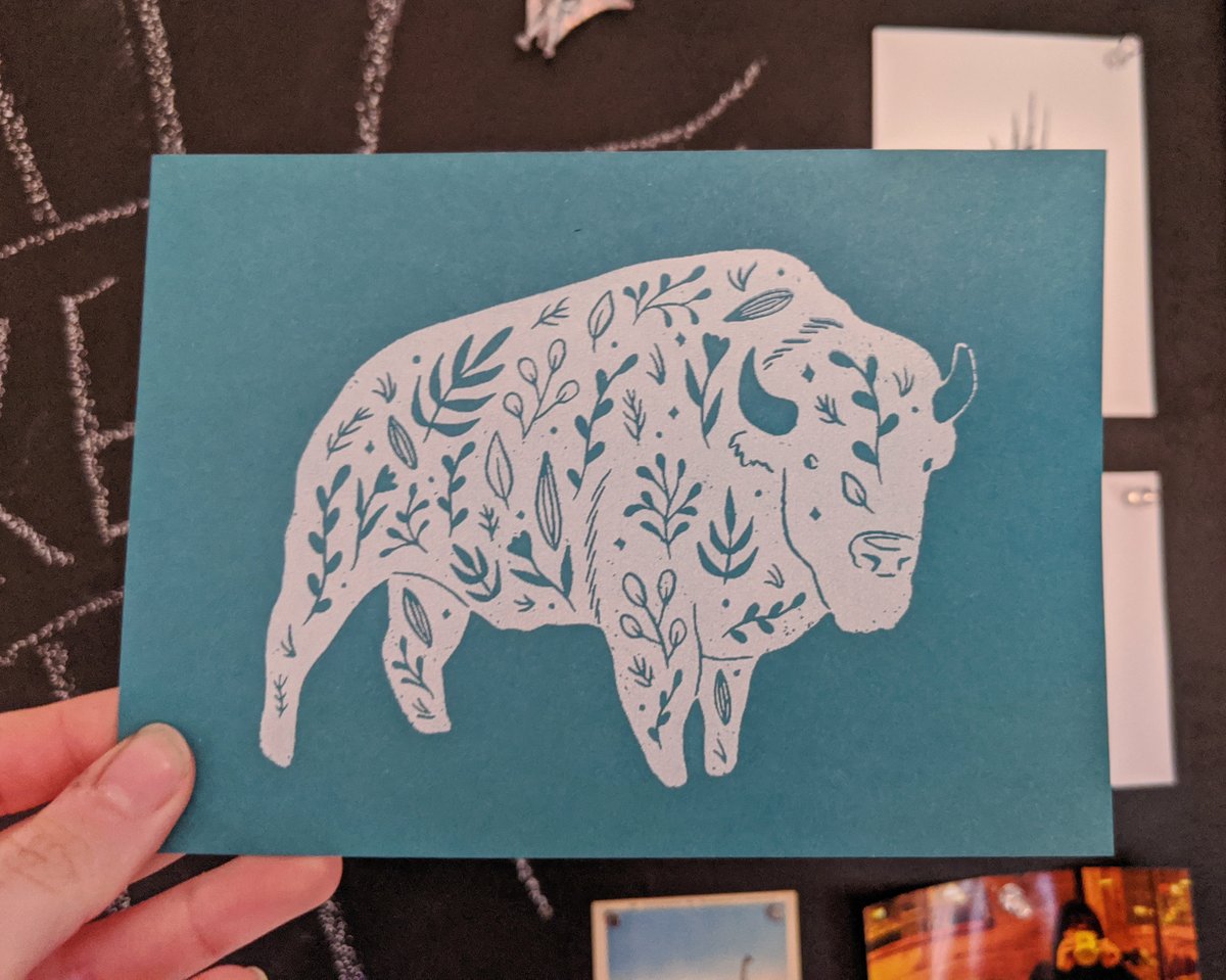 Image of Floral bison print