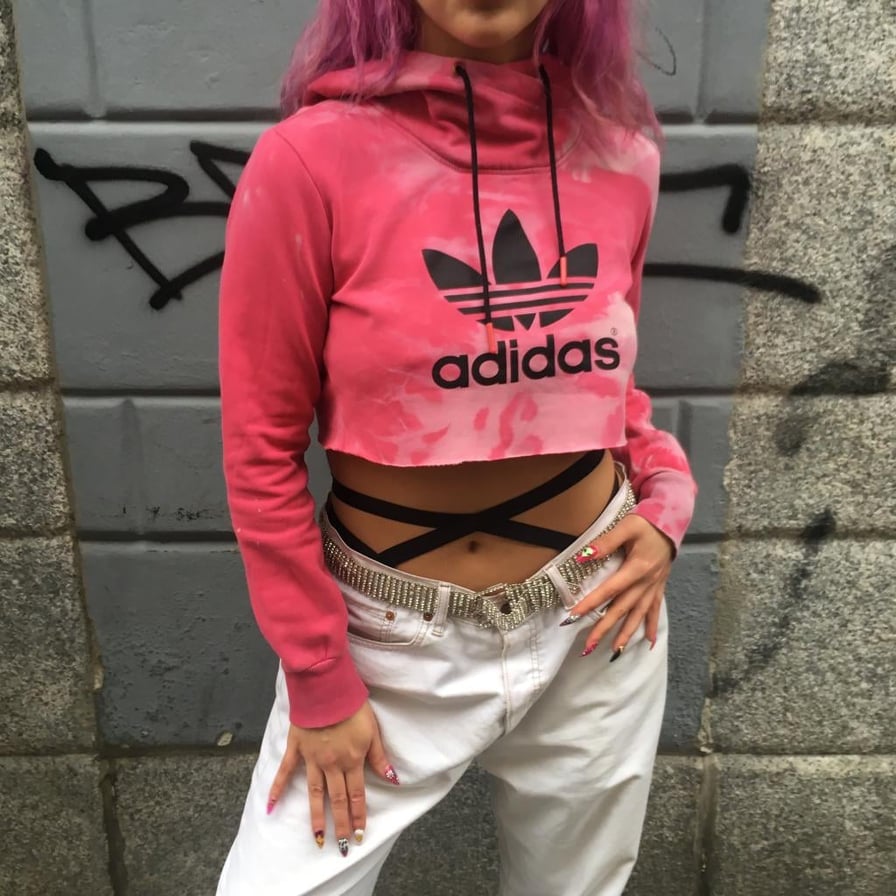 ADIDAS CROP TOP HOODIE Groupies Vintage