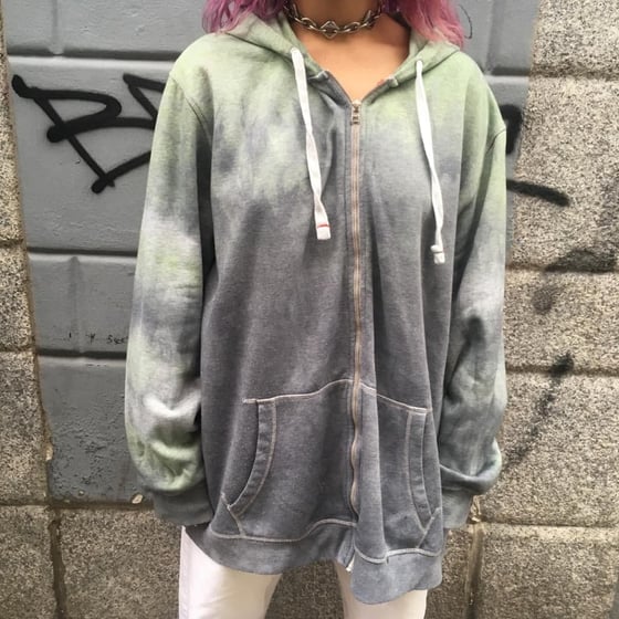 Image of TIE DYE ZIP HOODIE