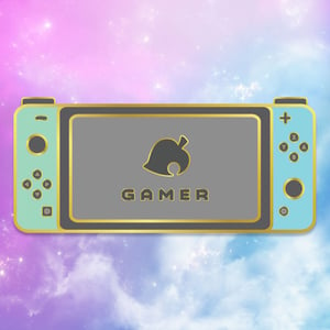 Image of Animal Crossing New Horizons Gamer Switch Hard Enamel Pin