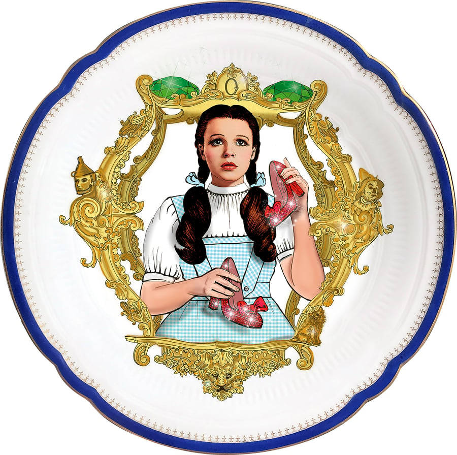 Image of The Wizard of OZ - Vintage French fine china Plate - #0708