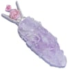 Etched Lavender Nirvana Amethyst Crystal Sterling Pendant 