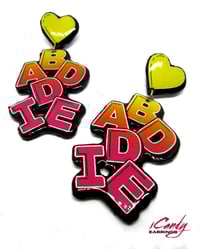"Baddie" Earrings Yellow/Pink