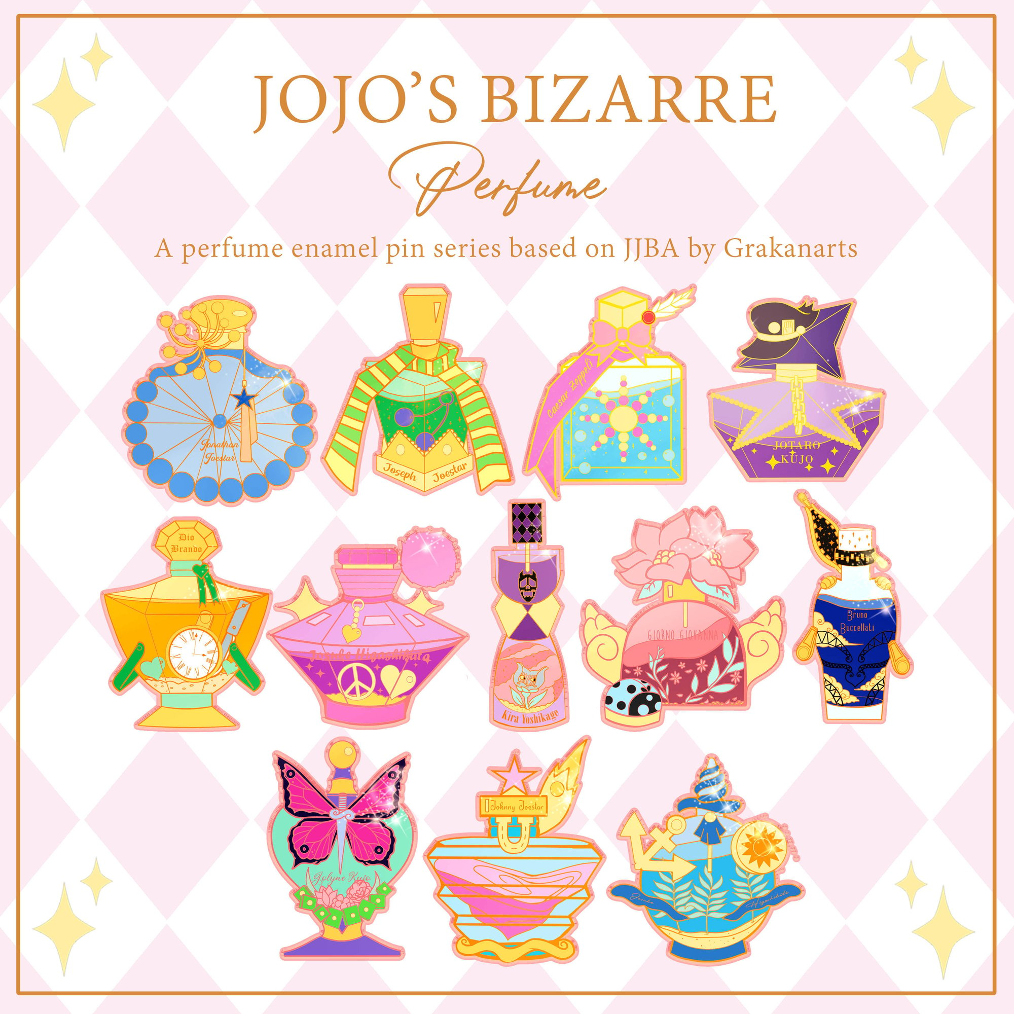 LIMITED QUANTITY] Jojo Bizarre's Adventure Perfume Enamel Pins