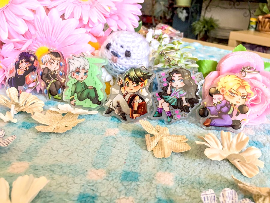 Image of [LIMITED QUANTITY] Jojo's Bizarre Adventure Diamond is Unbreakable Acrylic Charms