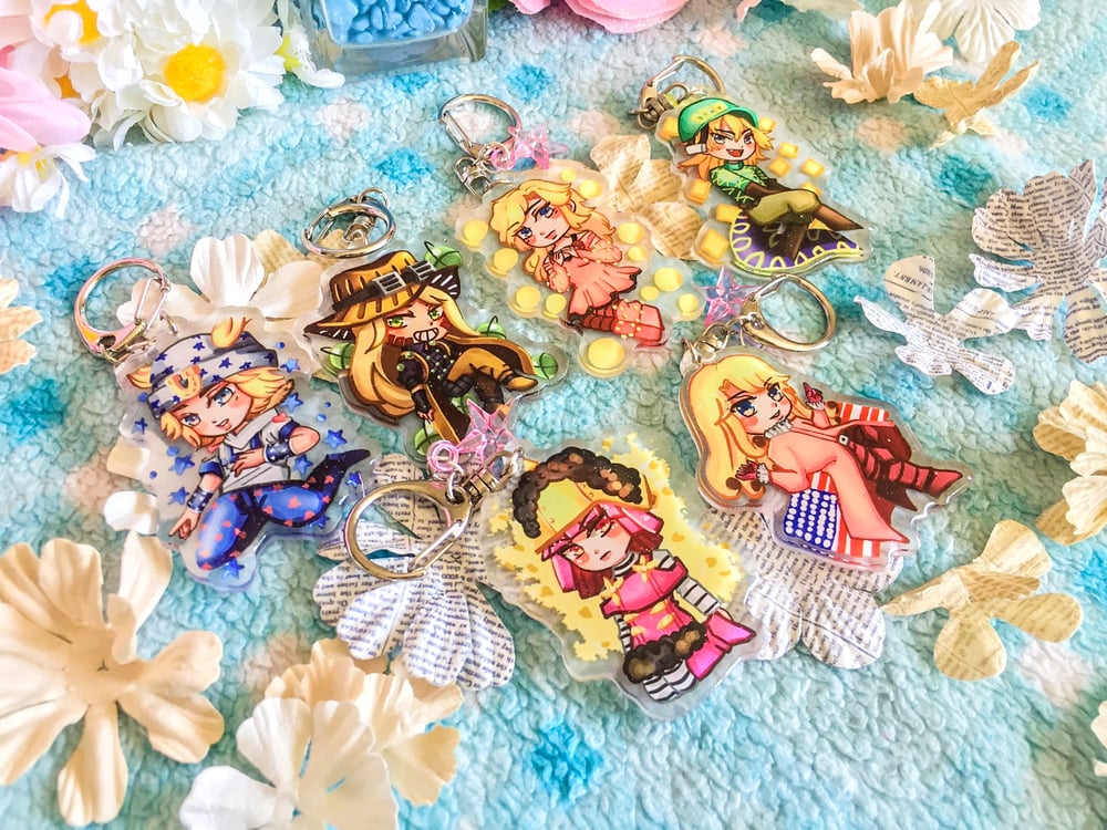Image of [LIMITED QUANTITY] Jojo's Bizarre Adventure Steel Ball Run Acrylic Charms